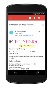 Gmail na mobilnom