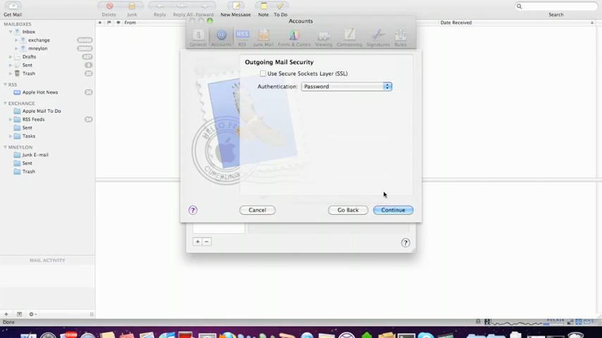Mac Mail - Outgoing Mail Security